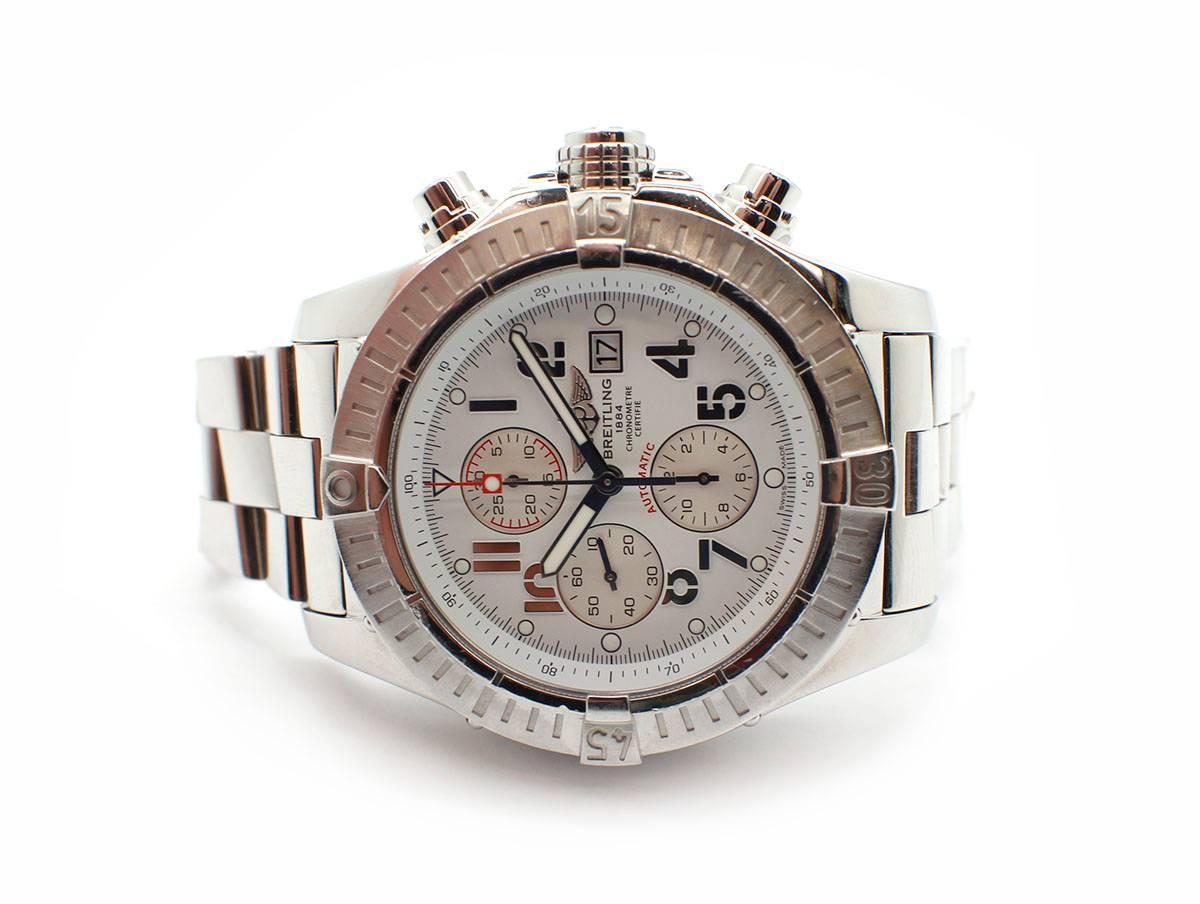 Men's Breitling Stainless Steel Super Avenger Chronograph Wristwatch Ref A13370