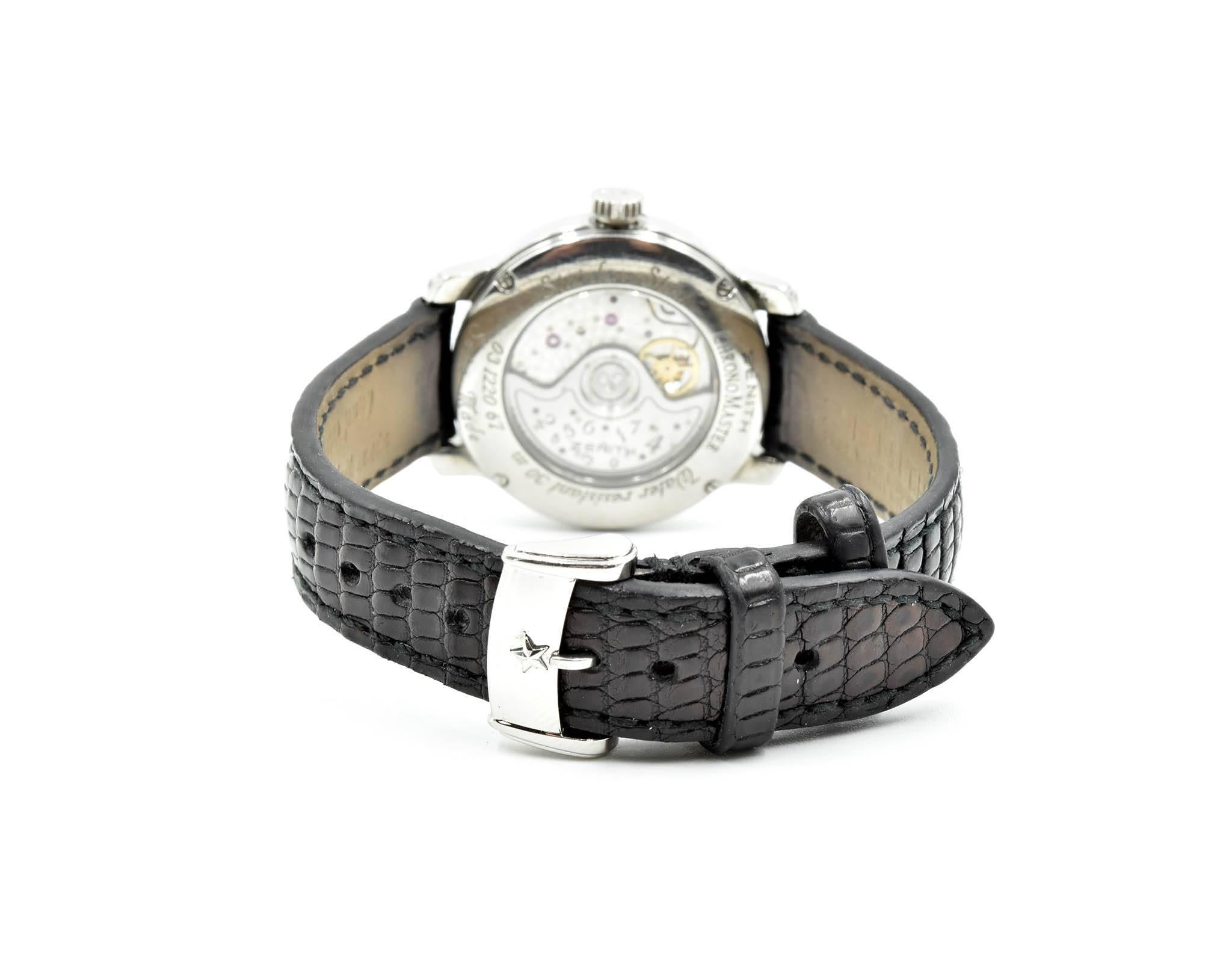 Zenith Ladies Stainless Steel Elite Chrono-Master Automatic Wristwatch 1