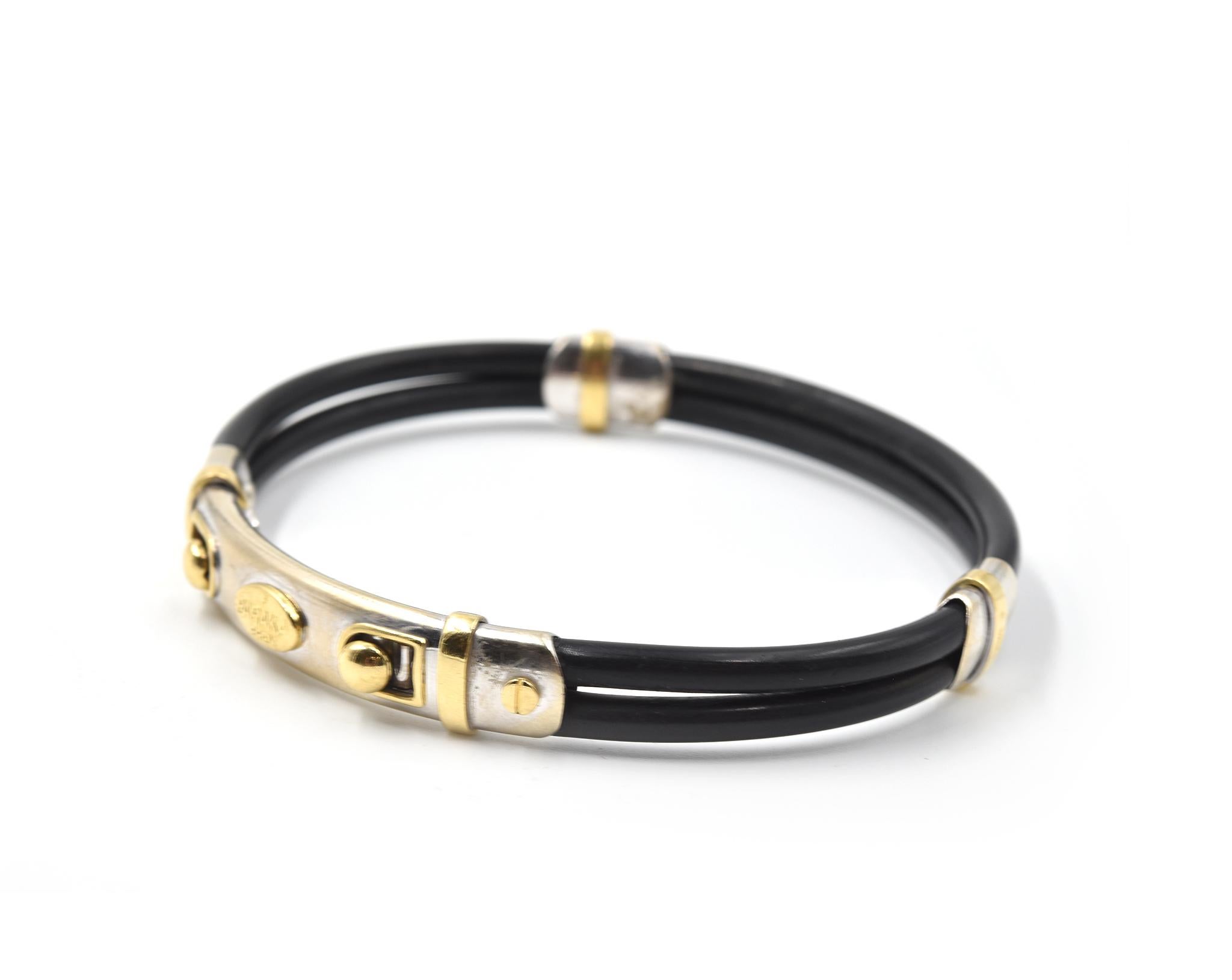 baraka gold rubber bracelet