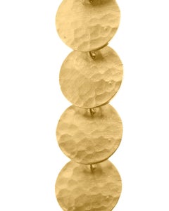 Timeless Gold-Plated Brass Coin Shaped Greek Drop Earrings