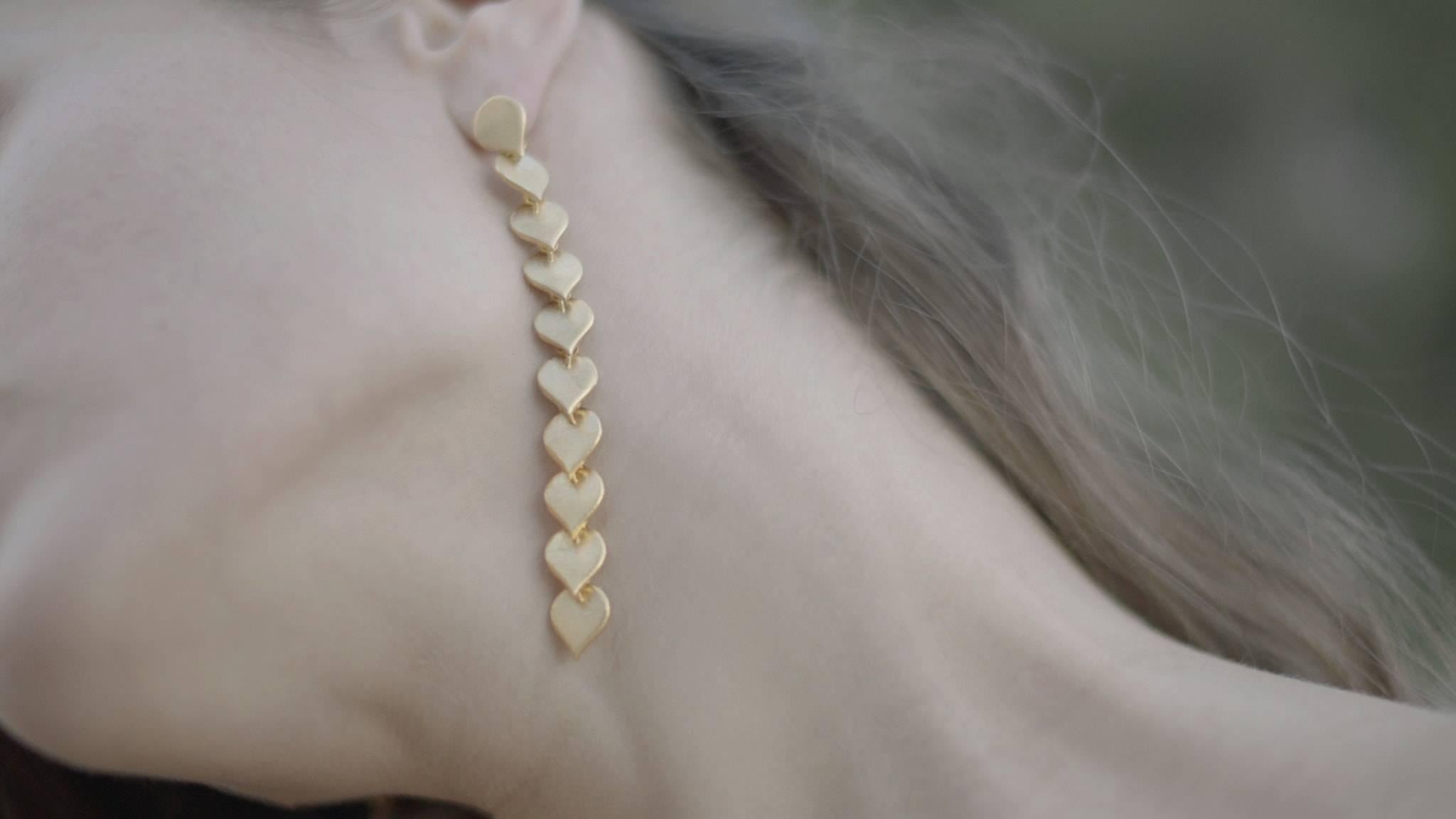 gold plated brass earrings