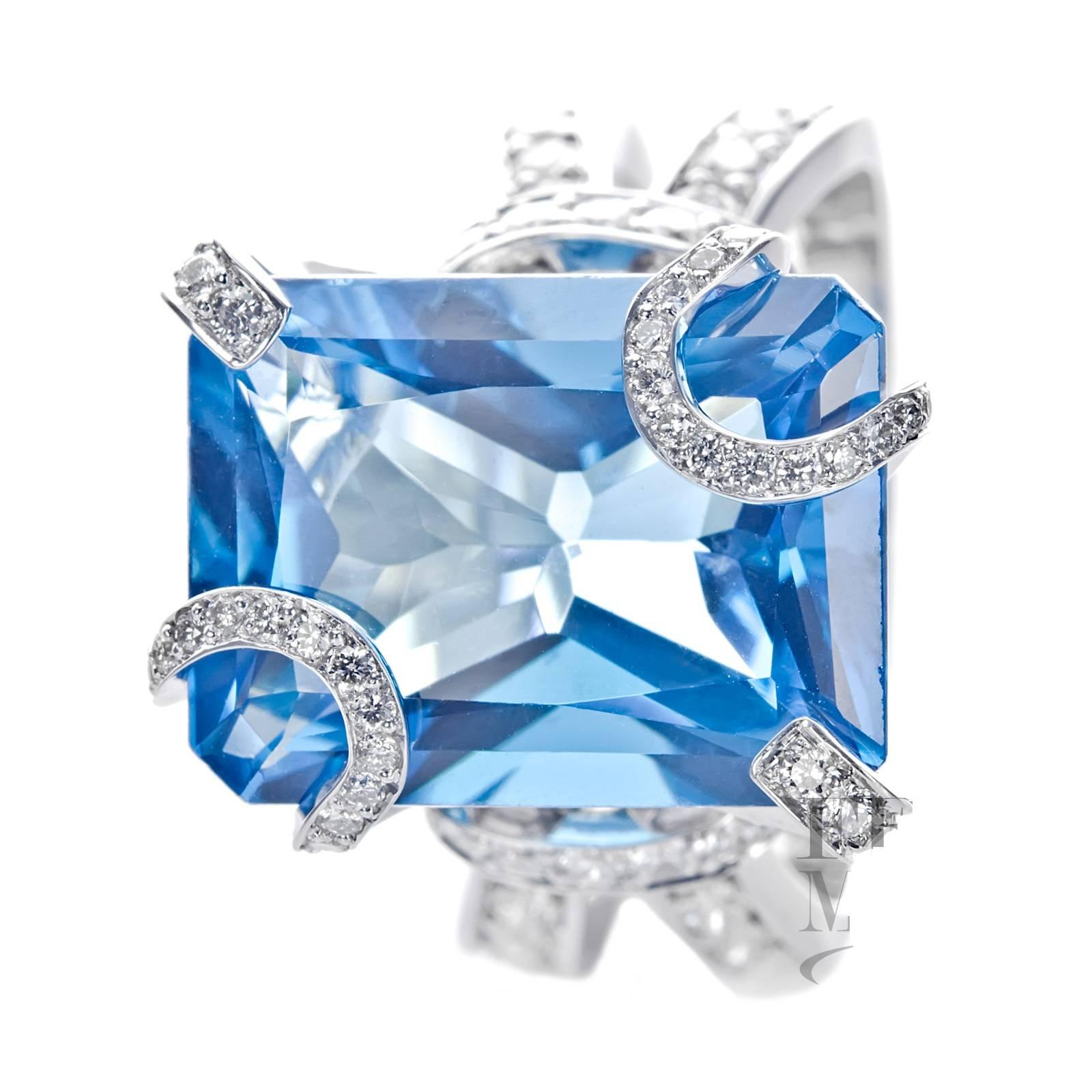 21K Exclusive Collection
Expertly crafted in exclusive 21K white gold
Constructed through micro setting with high quality diamonds
Micro setting done by master setters
Complimented by large center topaz gemstone
Band sold separately
Includes a