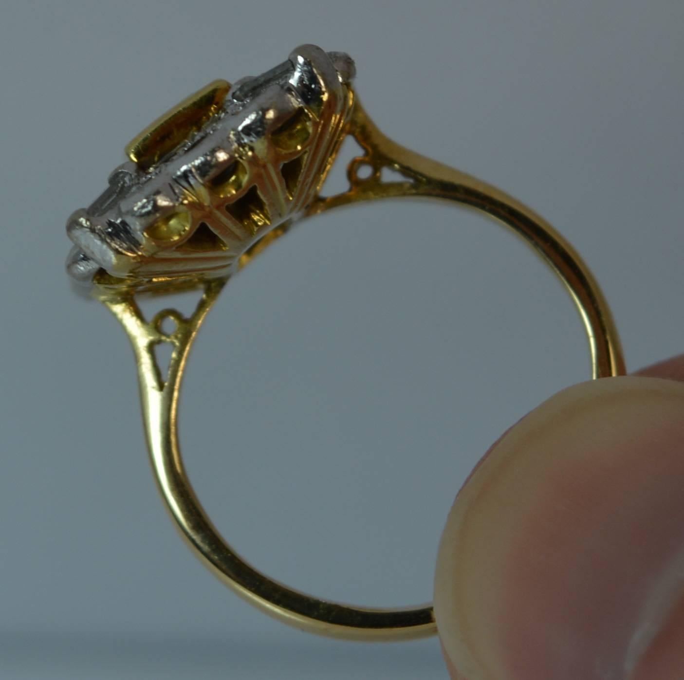 Women's or Men's Ruby and 1.00 Carat Diamond 18 Carat Gold Panel Ring