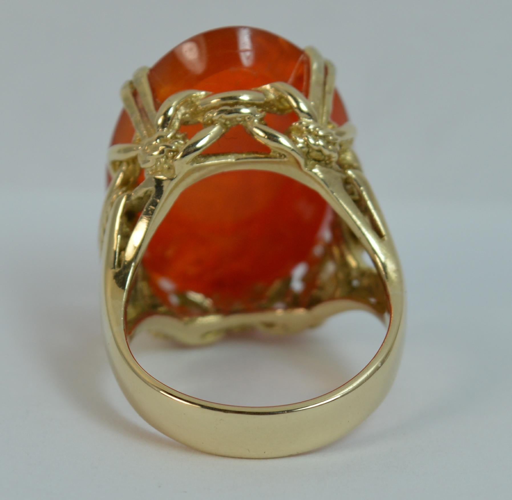 Large Wild Boar Head Carnelian Agate and 9 Carat Gold Intaglio Seal Signet Ring 3
