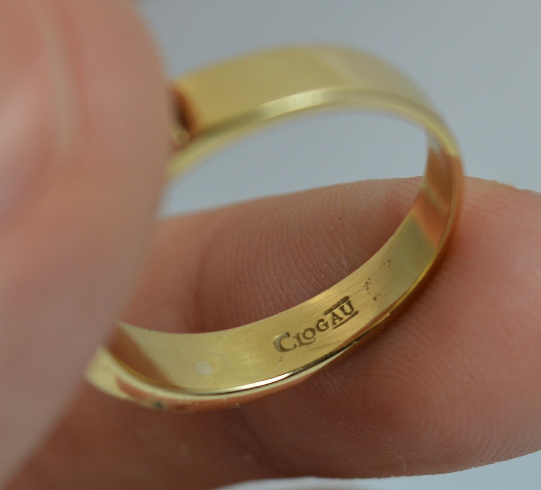 Victorian Clogau Welsh 18 Carat Gold and Diamond Evolutionary Tree Ring
