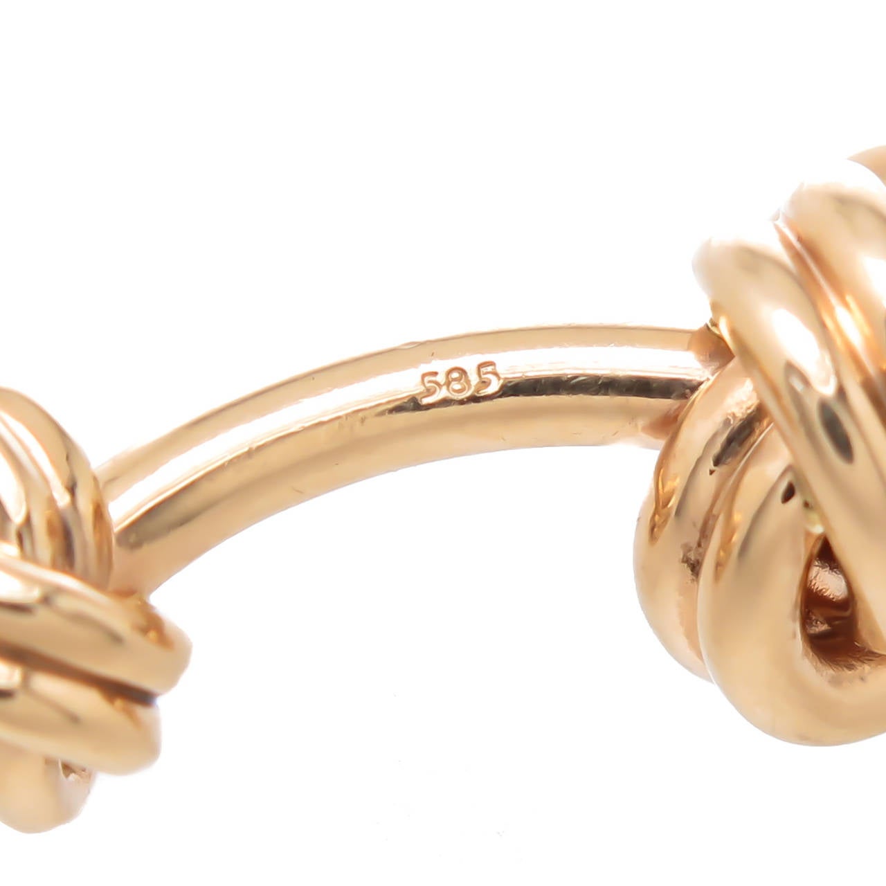 Tiffany & Co. Gold Knot Cufflinks 1