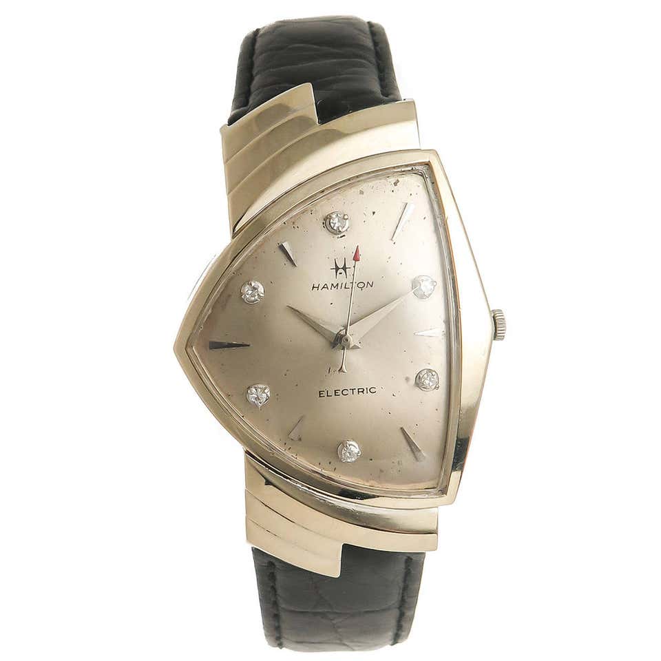 Hamilton White Gold Ventura Electric Wristwatch circa 1959 at 1stDibs