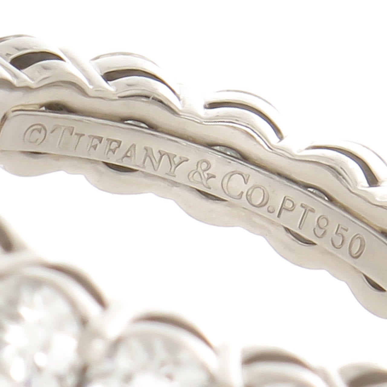 Tiffany & Company Diamond Platinum Eternity ring In New Condition In Chicago, IL