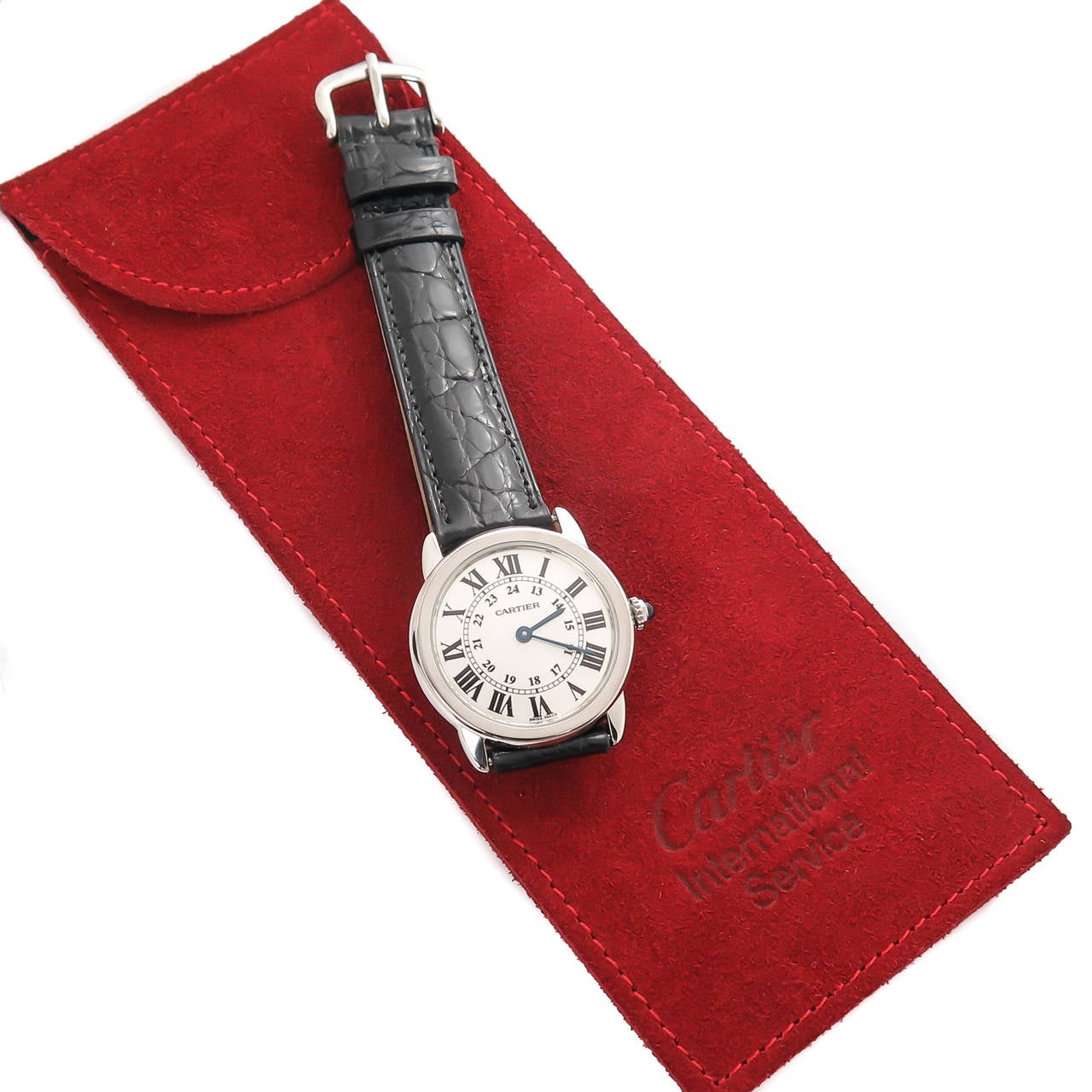 Women's Cartier Lady's Stainless Steel Ronde Solo Quartz Wristwatch circa 2014