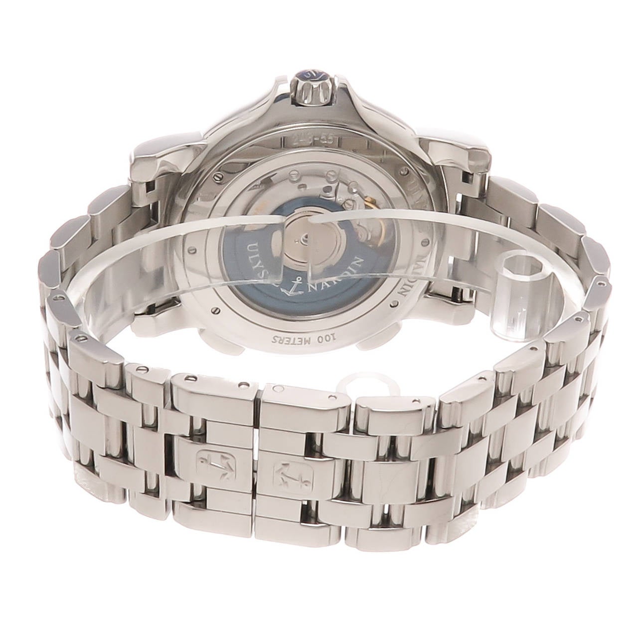 Ulysse Nardin Stainless Steel Dual Time Wristwatch Ref 243-55 1