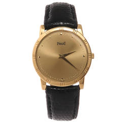 Vintage Piaget Yellow Gold Dancer Quartz Wristwatch