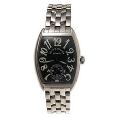 Used Franck Mueller Stainless Steel Casablanca Cintree Curvex Wristwatch