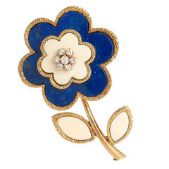 Van Cleef & Arpels Large Flower Brooch 1970s