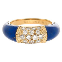 Van Cleef & Arpels Lapis Lazuli Diamond Gold Philippine Ring
