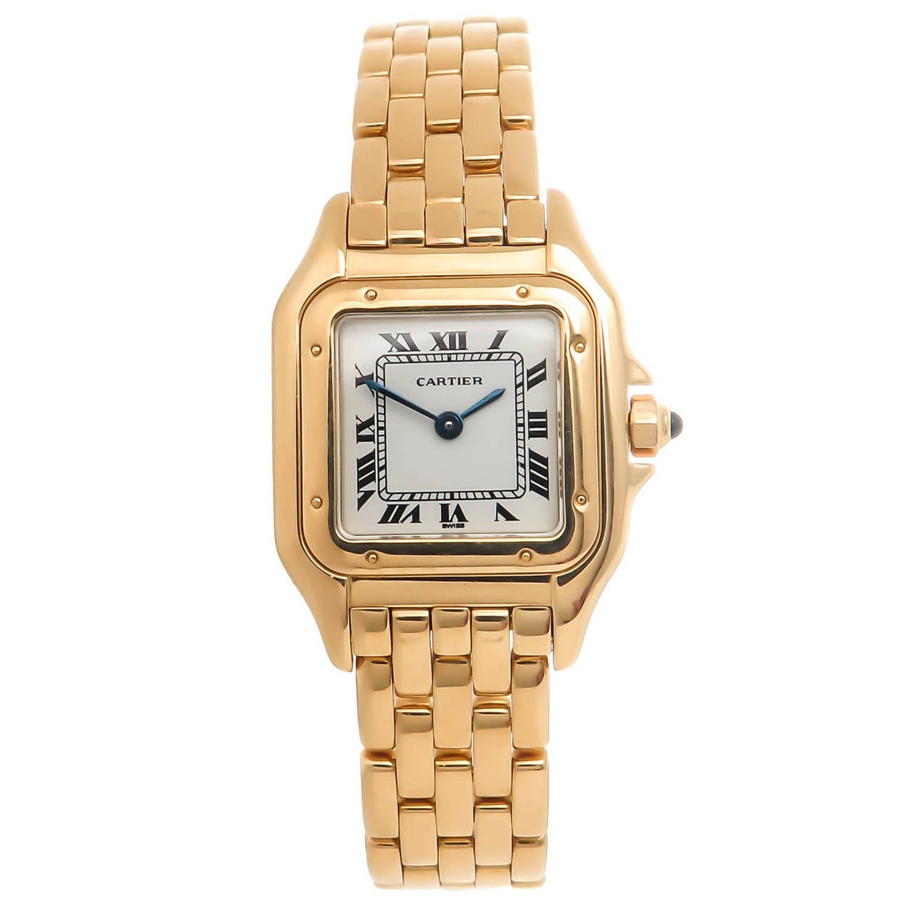 Cartier Lady's Yellow Gold Quartz Panther Wristwatch at 1stdibs