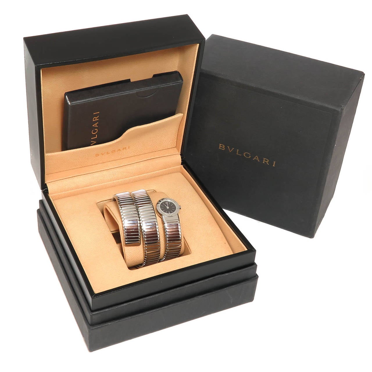 Bulgari Stainless Steel Tubogas Quartz Serpent Wristwatch 1