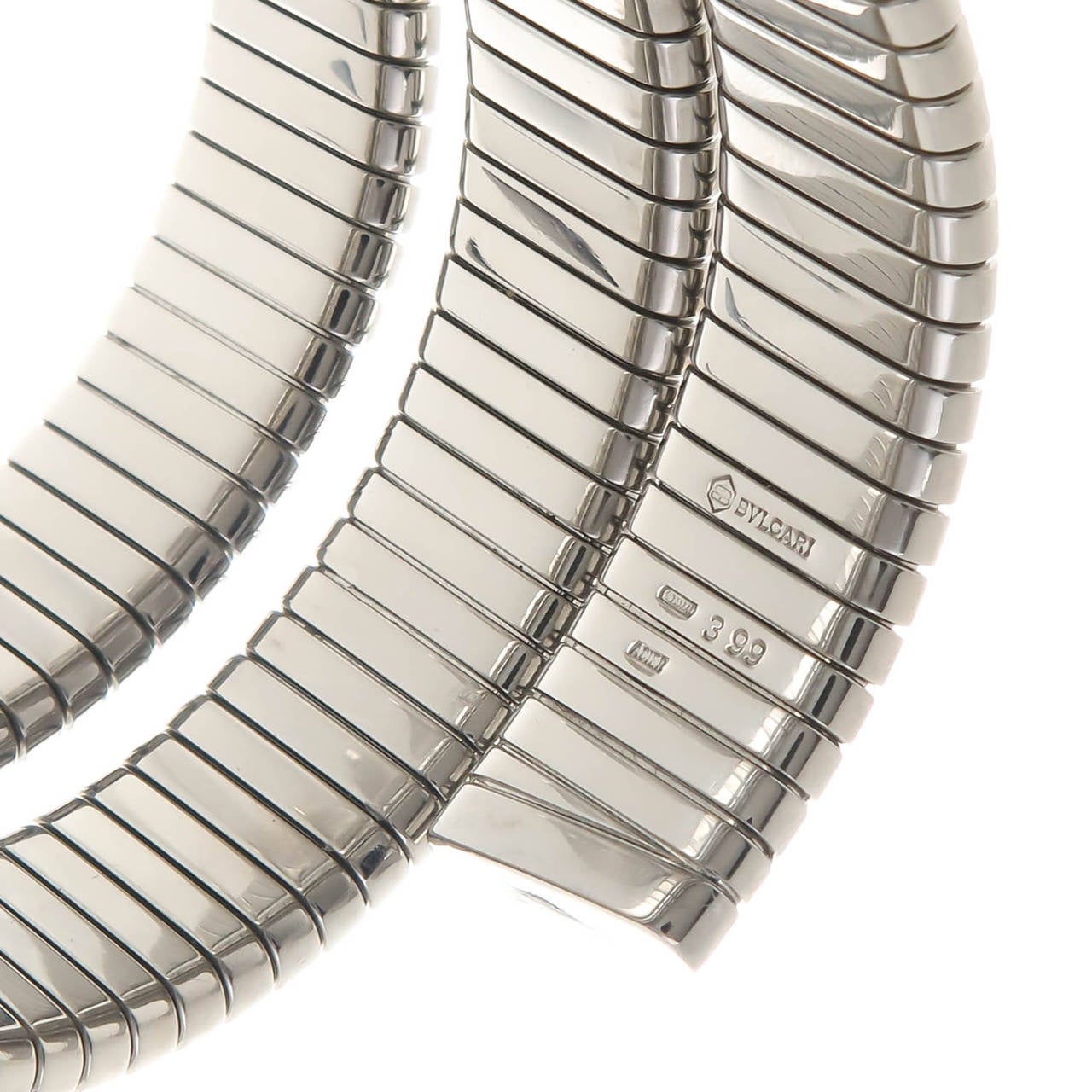 Women's Bulgari Stainless Steel Tubogas Quartz Serpent Wristwatch