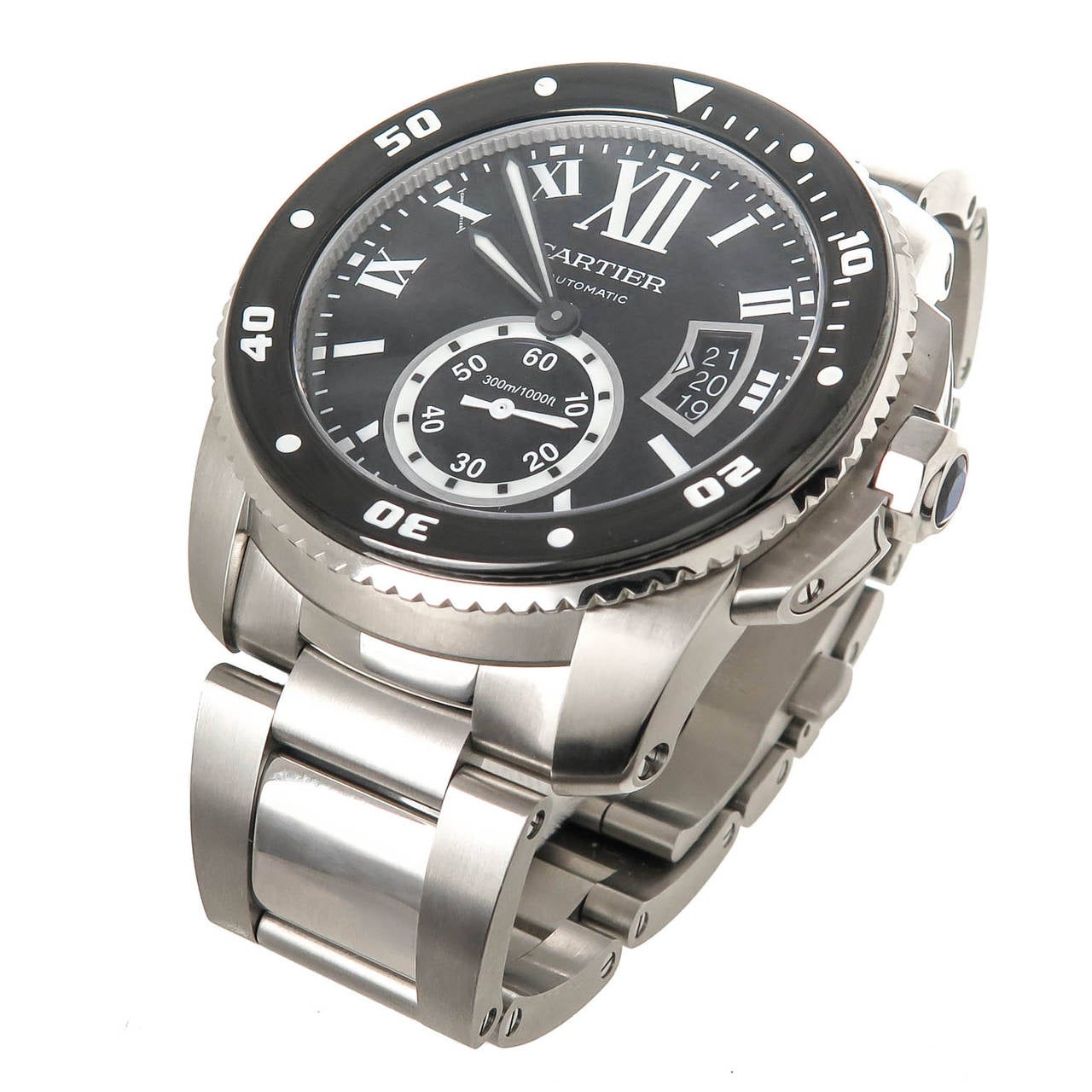 Cartier Calibre de Cartier Stainless Steel Automatic Diver's Wristwatch