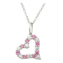 Tiffany & Co. Platinum and Gem Set Heart Pendant