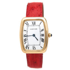 Cartier Yellow Gold  Tonneau Wristwatch
