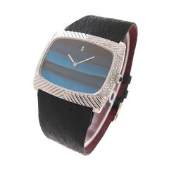Corum White Gold Diamond Peacock Feather Dial Wristwatch