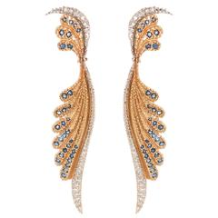 Erte Gem Set Gold Fantasy Earrings