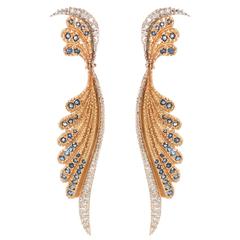 Erte Gem Set Gold Fantasy Earrings