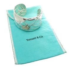 Tiffany & Co. Silver Gold Spider Web Cuff Bracelet