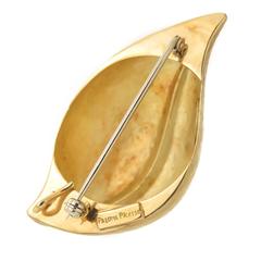 1980s Tiffany & Co. Paloma Picasso Diamond Gold Leaf Brooch Set