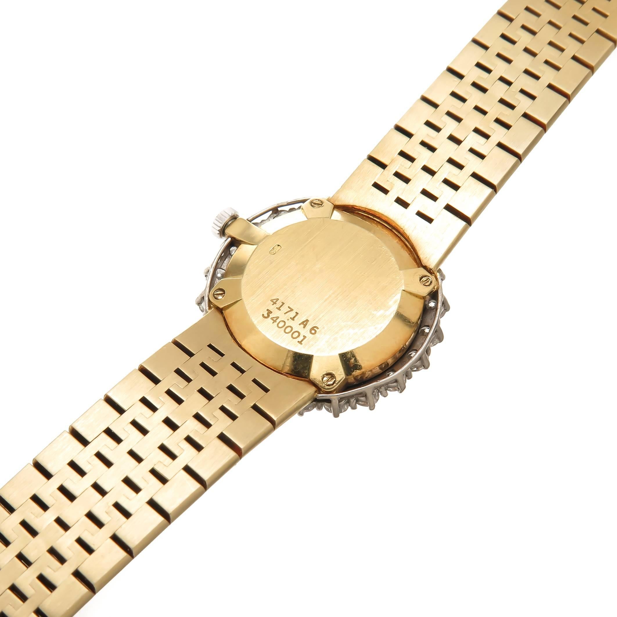 Piaget Lady's Yellow Gold Diamond Wristwatch In Excellent Condition In Chicago, IL