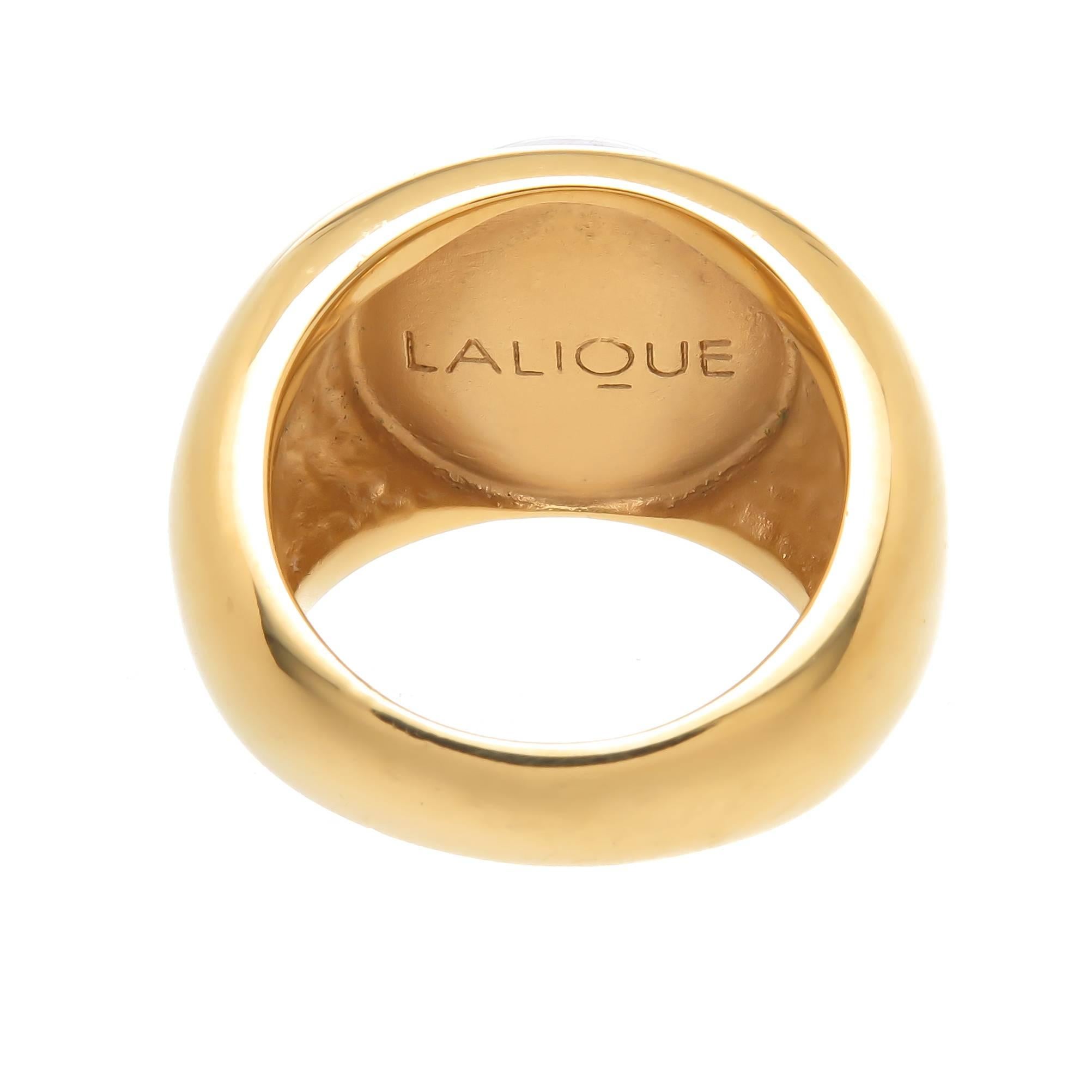 lalique cabochon ring