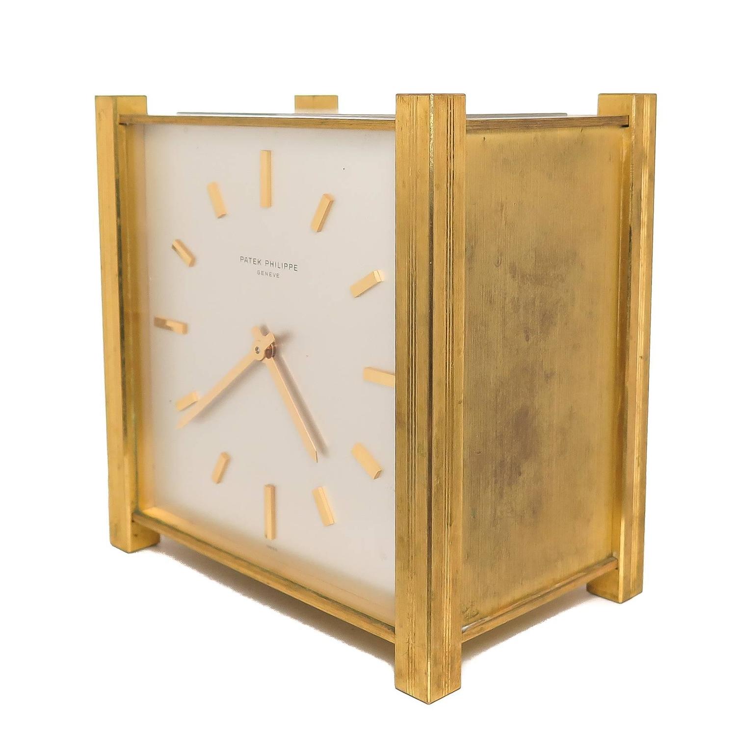 1970s Patek Philippe Solar Powered Desk Clock For Sale at 1stdibs