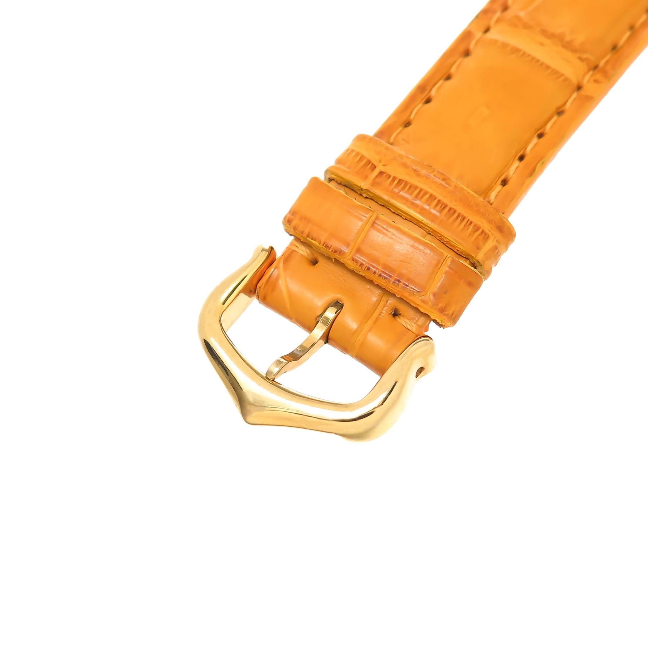 Women's or Men's Cartier Yellow Gold Tortue Manual Wind Wristwatch