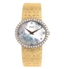 Piaget Lady's Yellow Gold Diamond Bezel Wristwatch
