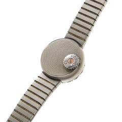 Omega Lady's White Gold Diamond Back Wind Wristwatch