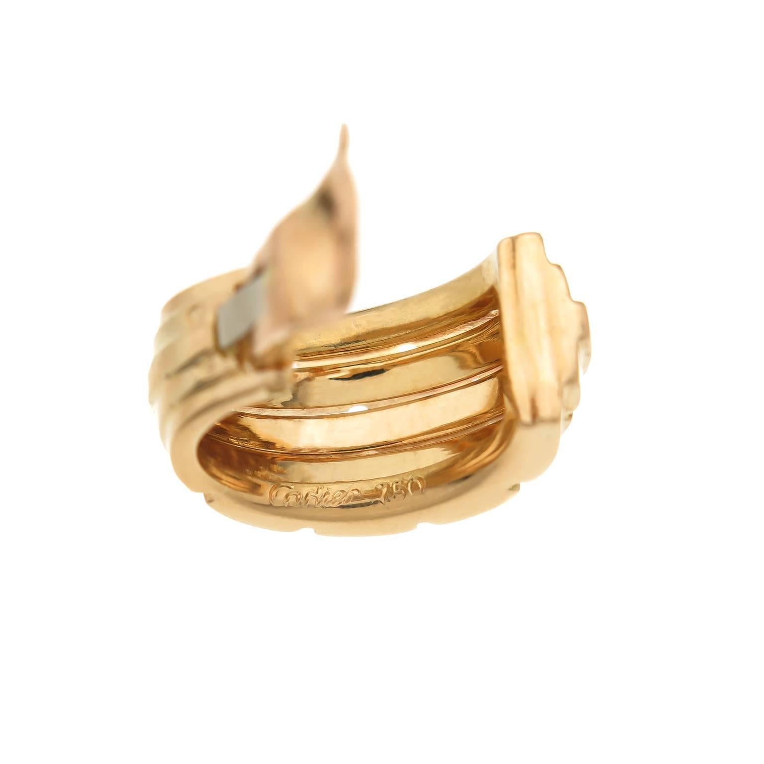 Women's Cartier Maillon Panthere Gold Earrings