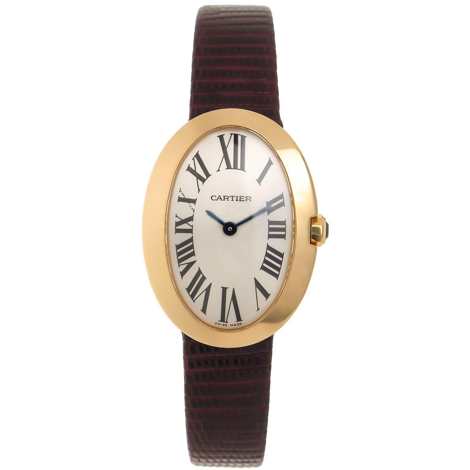 Cartier Lady's Yellow Gold Baignoire Quartz Wristwatch