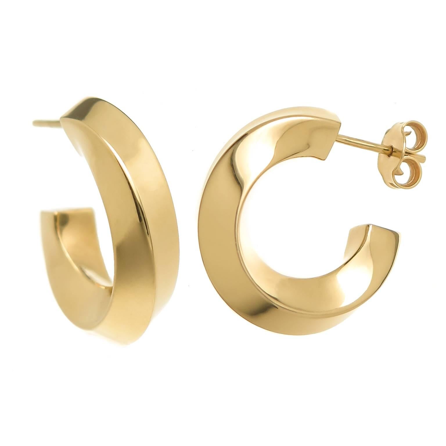 Tiffany and Co. Gold Hoop earrings at 1stDibs | tiffany gold hoop earrings