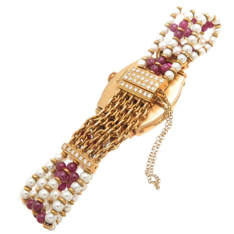 cartier ruby watch