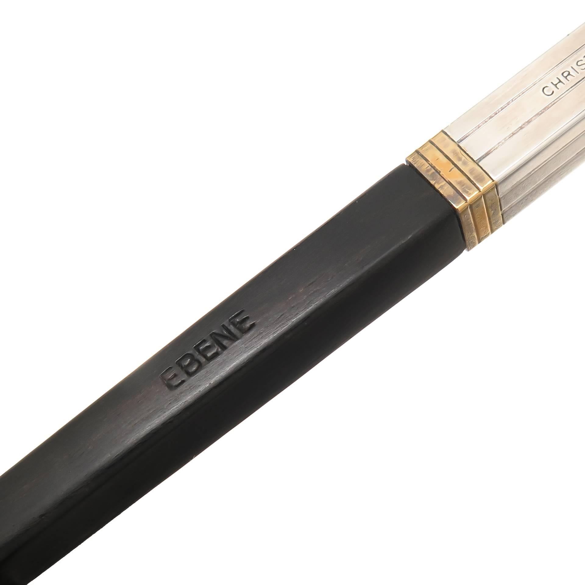 Christofle 2er-Set Chopsticks aus Ebenholz und Silber in Schachtel 1