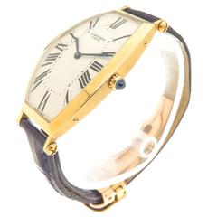 Cartier Yellow Gold Tonneau Large Wristwatch