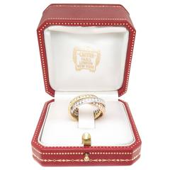 Cartier Trinity Tricolor Diamond Gold Ring