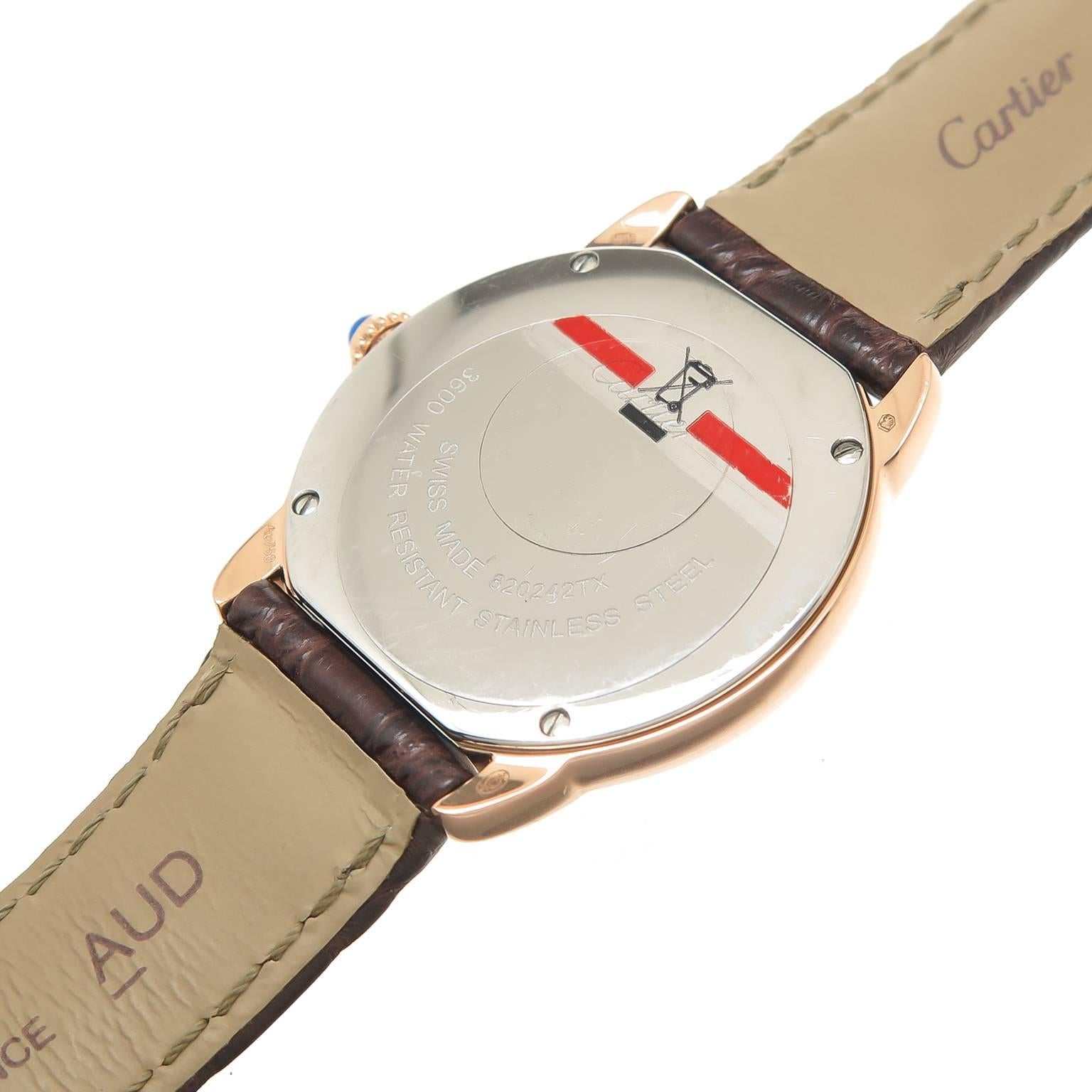 Cartier Rose Gold Ronde Solo Quartz Wristwatch 1