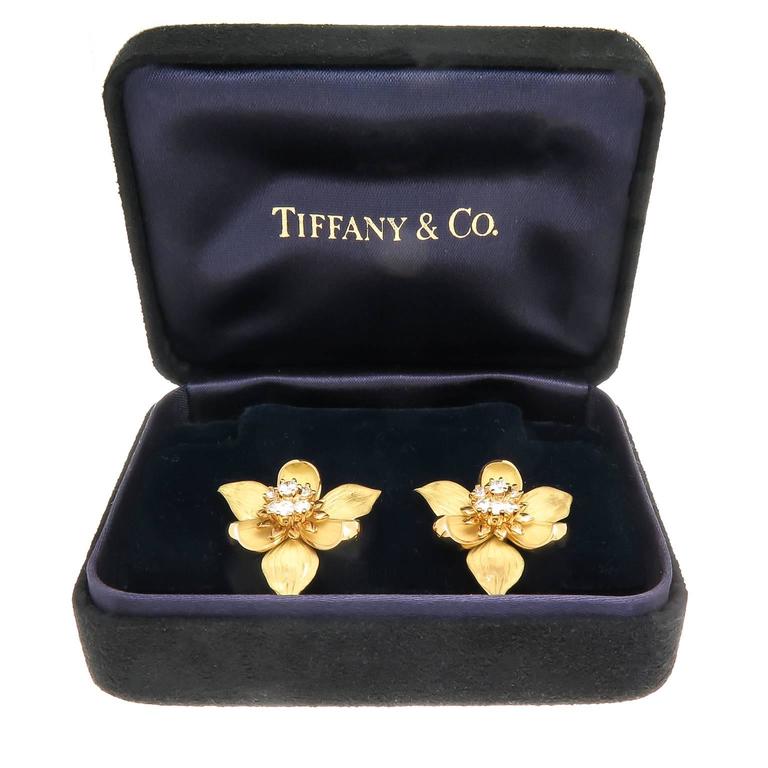 Tiffany and co flower earrings Clearance