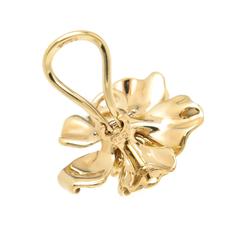 Tiffany & Co. Pearl Gold Wild Rose Flower Earrings