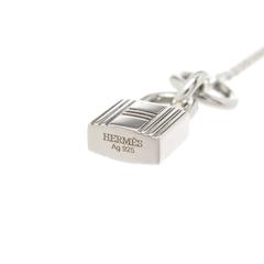 Hermes Kelly Cadenas Silver Lock Pendant