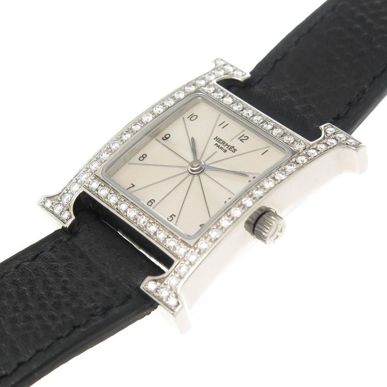 Hermes Ladies Stainless Steel "H" Quartz Wristwatch at 1stDibs