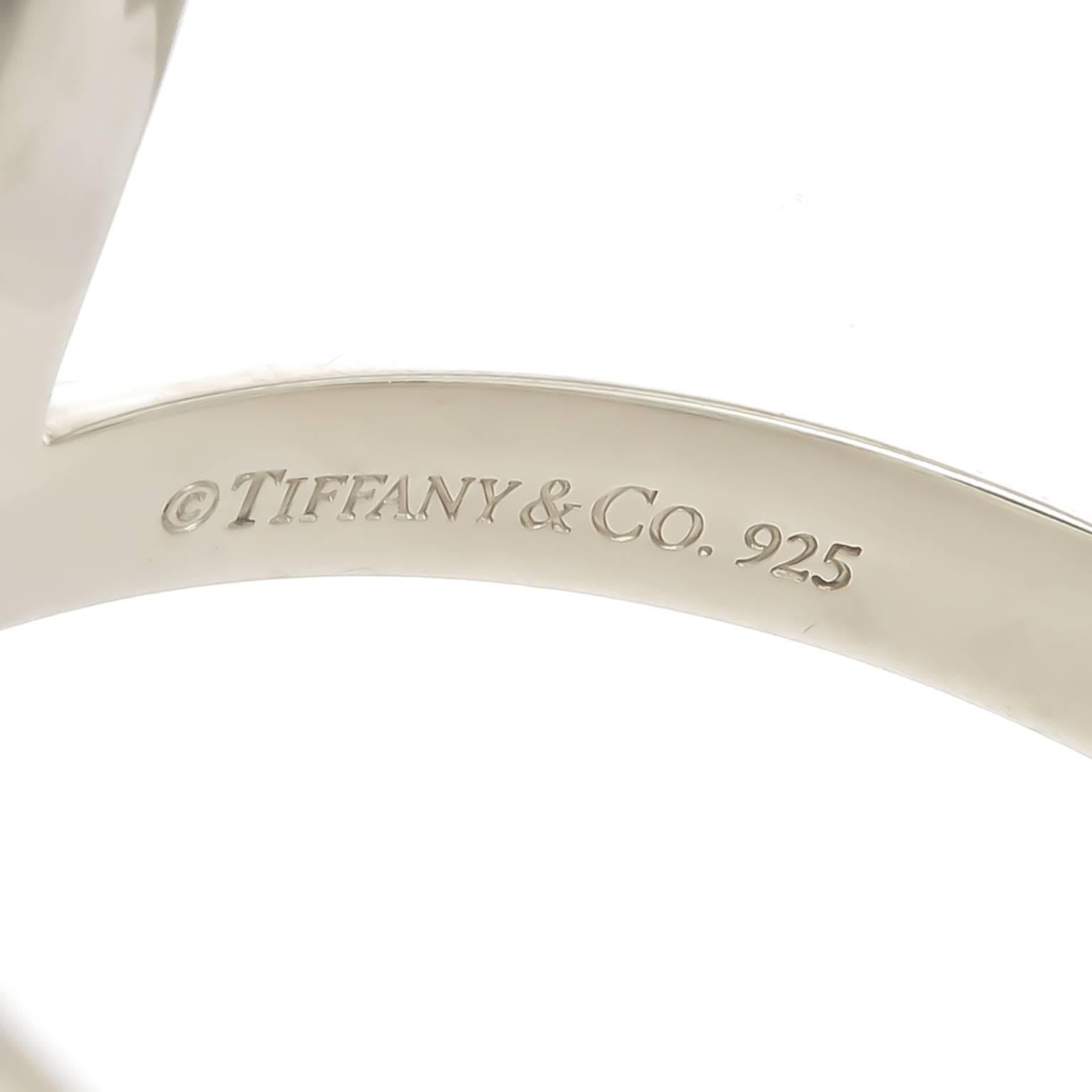 Tiffany & Co. Silver Hearts Cuff Bracelet In Excellent Condition In Chicago, IL