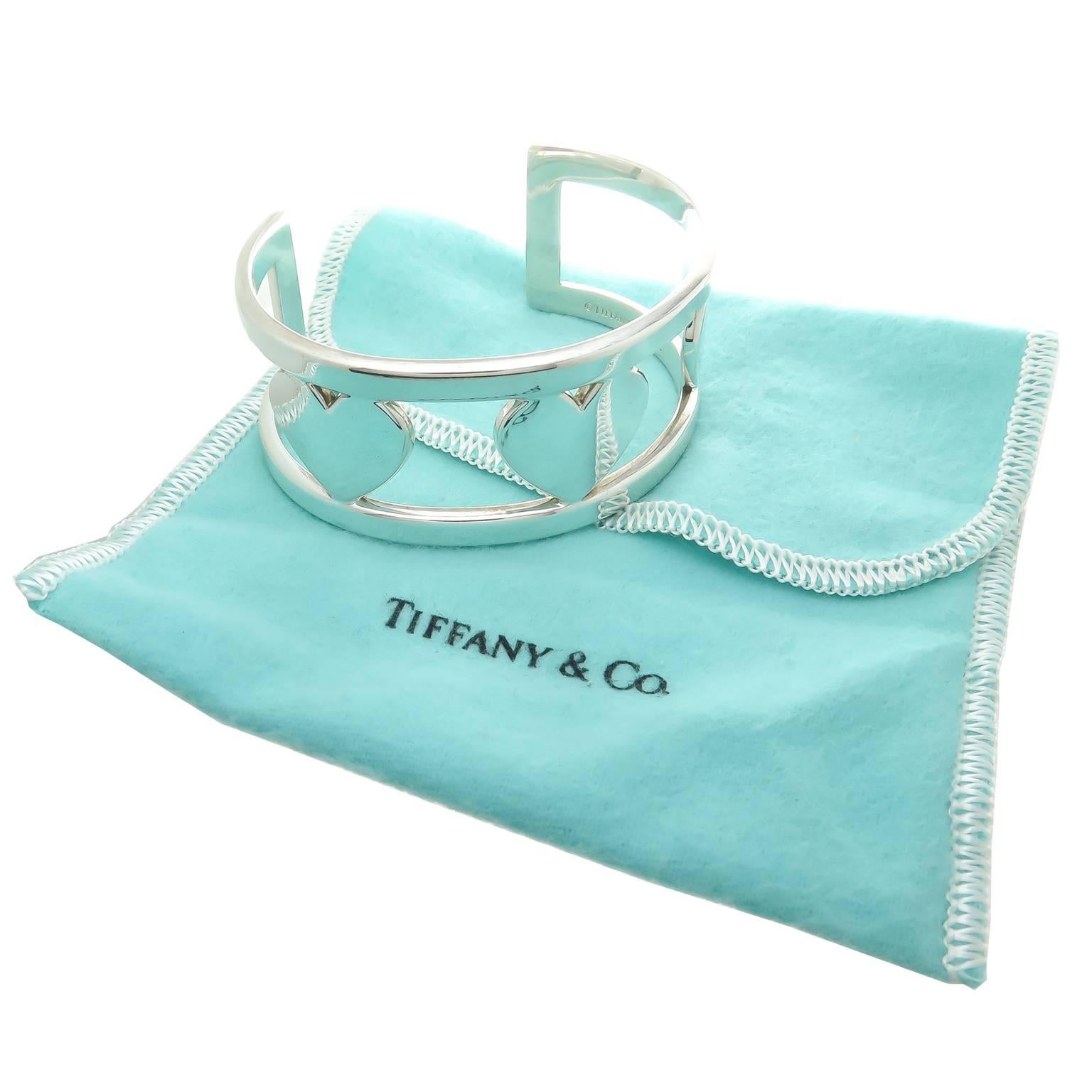 Women's Tiffany & Co. Silver Hearts Cuff Bracelet