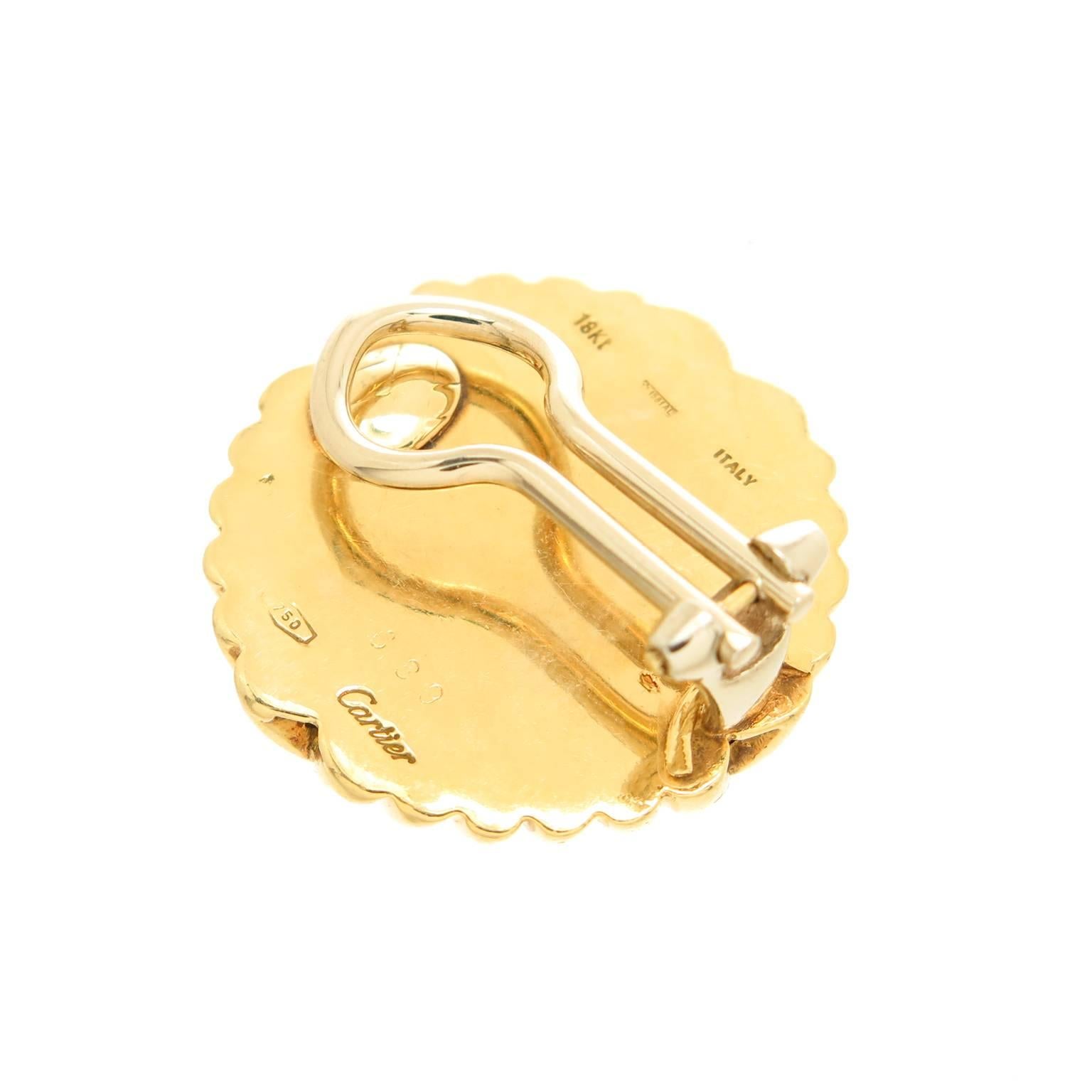 belt button earring